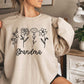 MAMA (GRANDMA,MIMI ETC) W/ BIRTH FLOWER - COMPLETED TEE