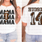 Football Mama with 12" custom name and number back