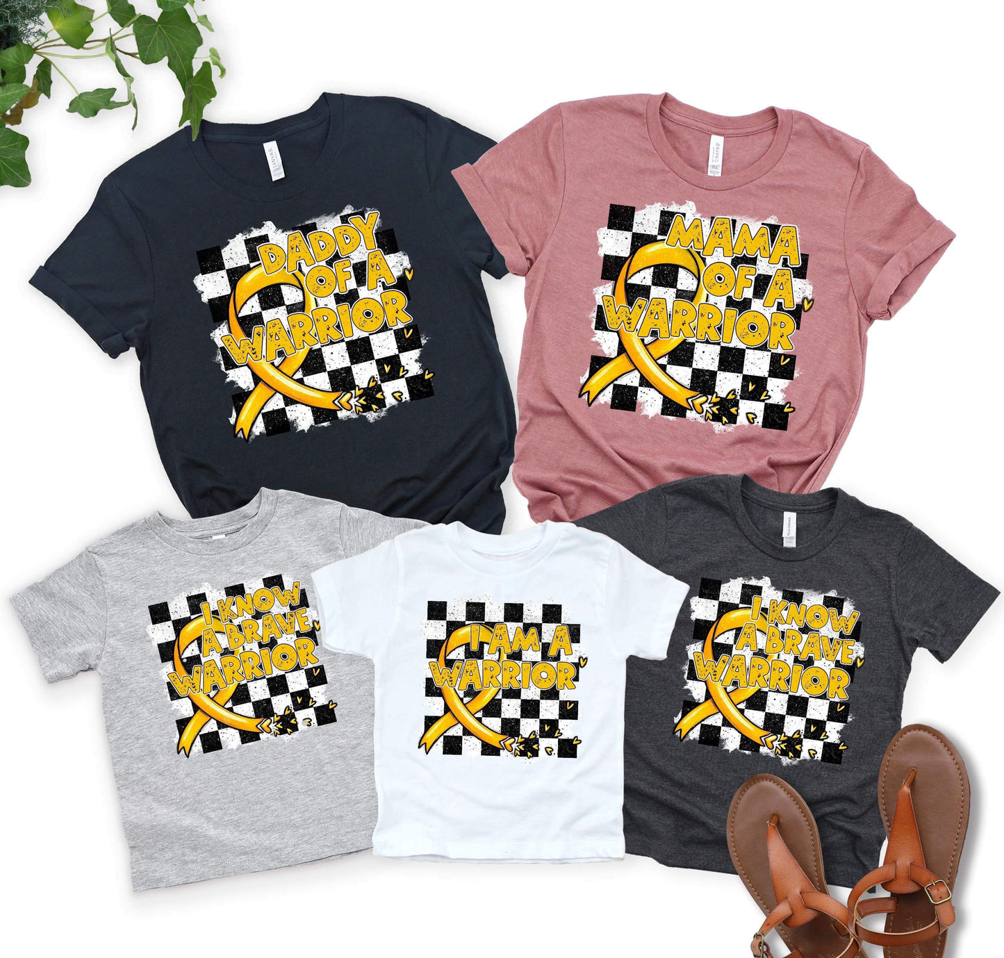 Checkered Childhood cancer warrior *Ollie and Co. Exclusive*