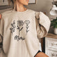 MAMA (GRANDMA,MIMI ETC) W/ BIRTH FLOWER - COMPLETED TEE