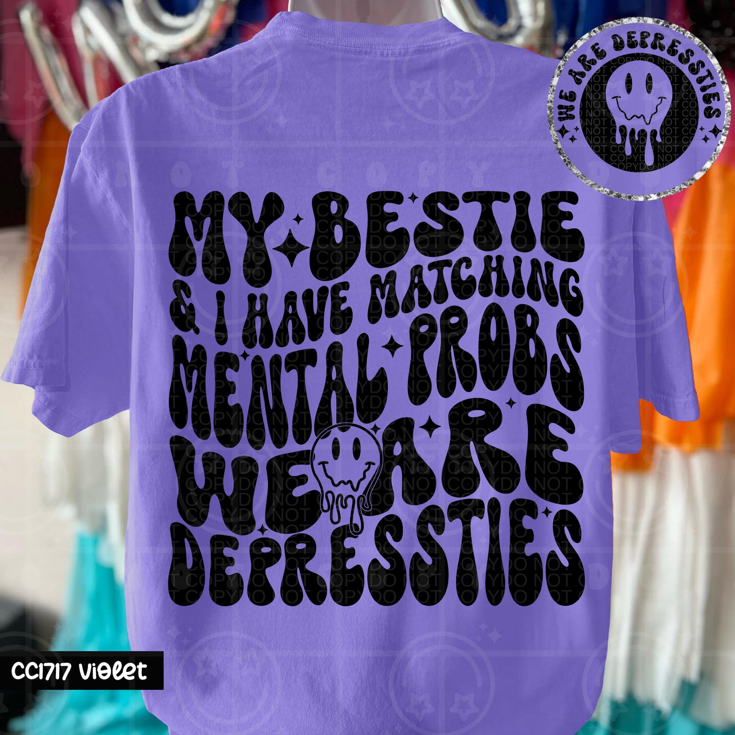 MATCHING MENTAL PROBLEMS - FRONT+BACK - DTF TRANSFER