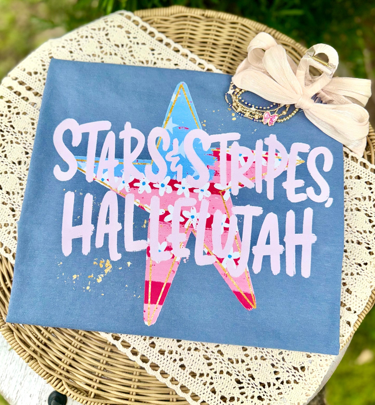 STARS & STRIPES HALLELUJAH PINK - DTF TRANSFER