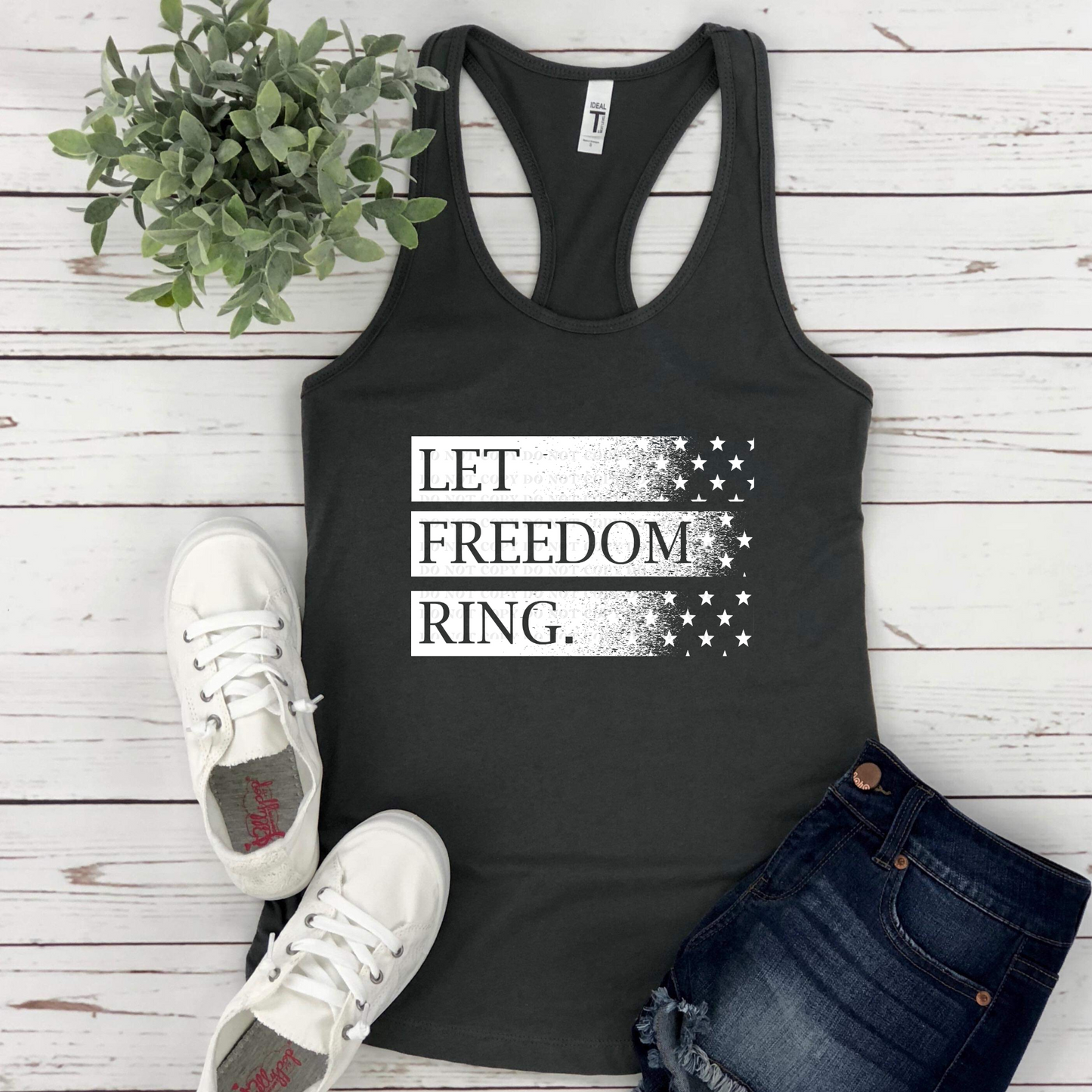 Let Freedom Ring- Completed Racerback Tank