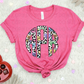Leopard Conversation Hearts Monogram Tee MYSTERY COLOR ONLY