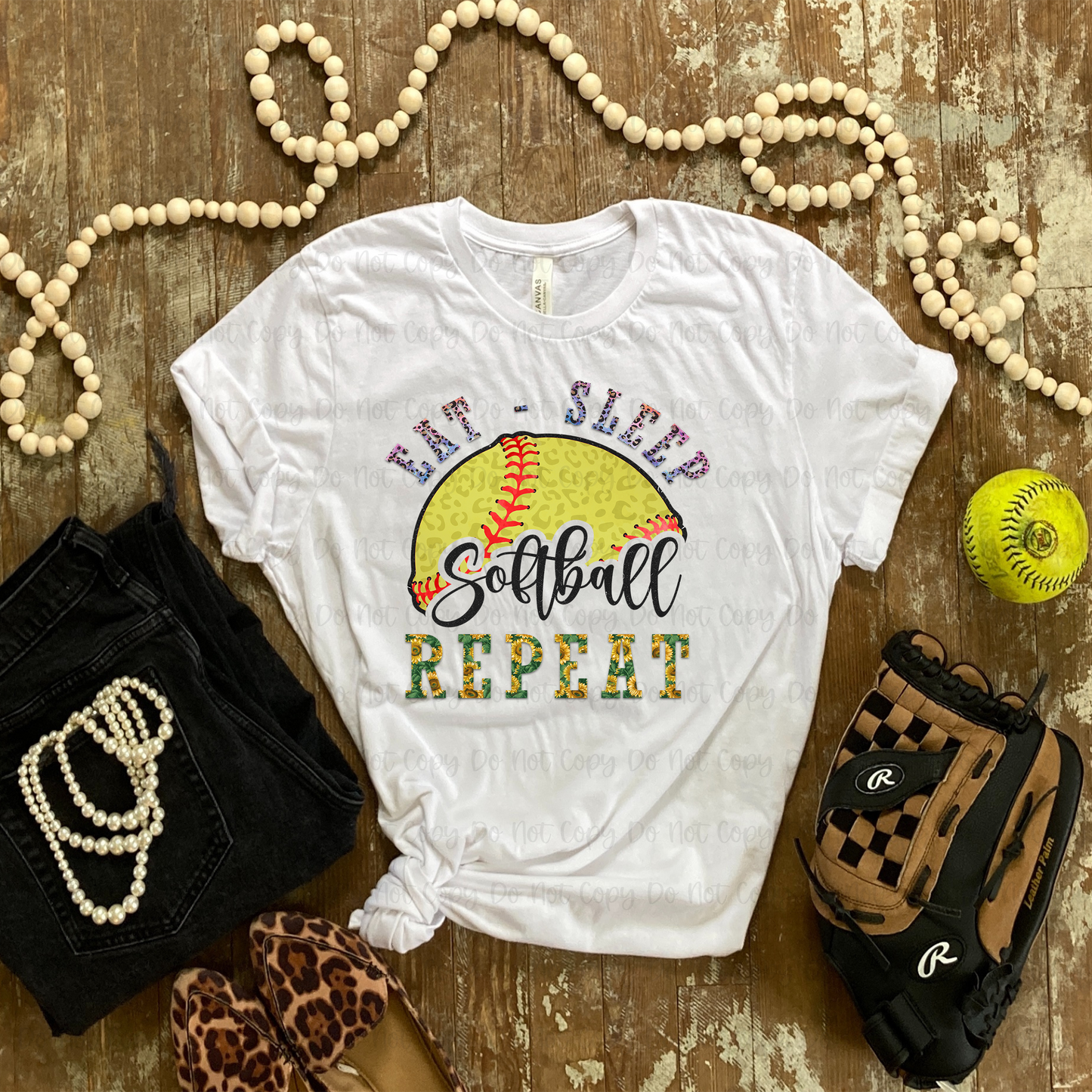 Eat sleep softball repeat