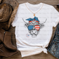 Patriotic Highland Cow