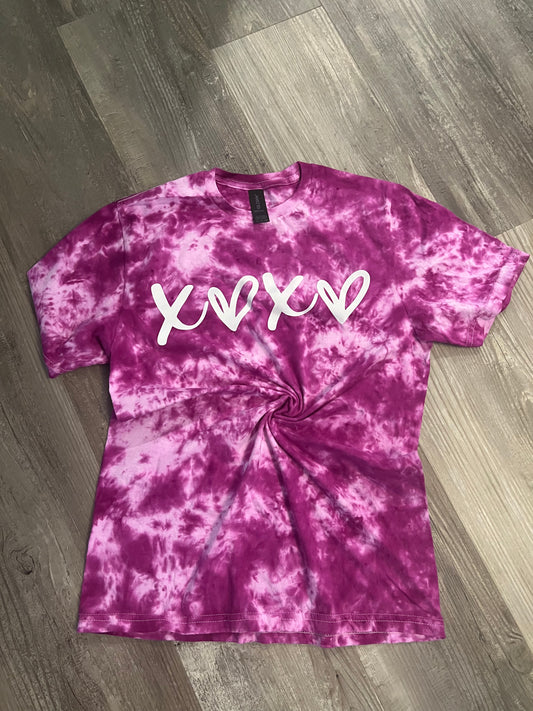 Xoxo on custom Tie Dye Completed