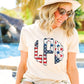 American Flag with Stars Monogram Youth Shirt