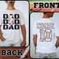 Baseball Dad with 12" custom name and number back
