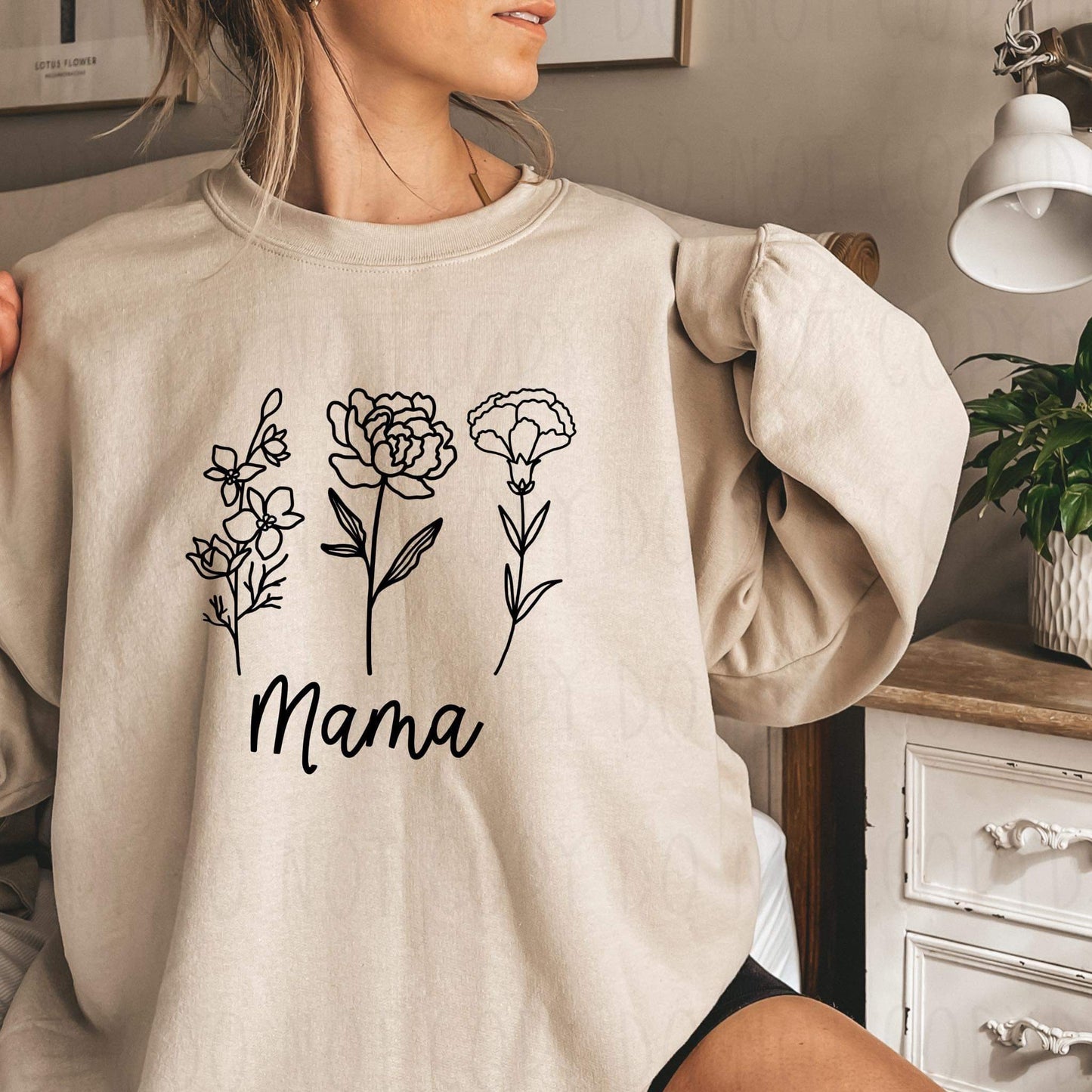 Mama (Grandma, Mimi, etc.) with birth flowers