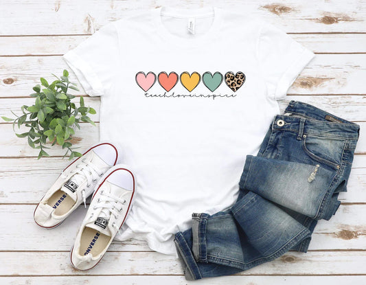 Teach Love Inspire Hearts Shirt