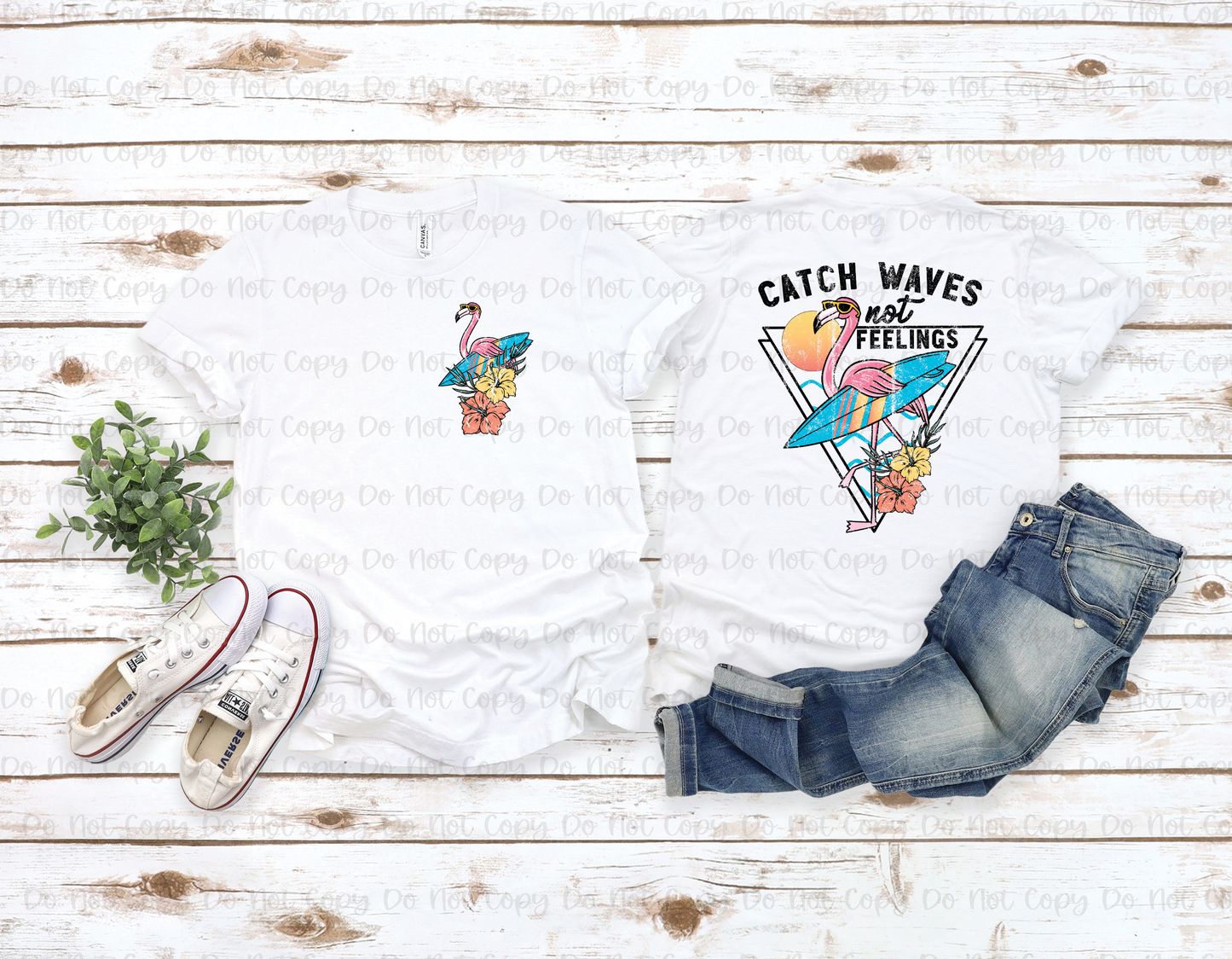 Catch the waves- Front & Back