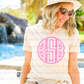 Pink Gingham Monogram