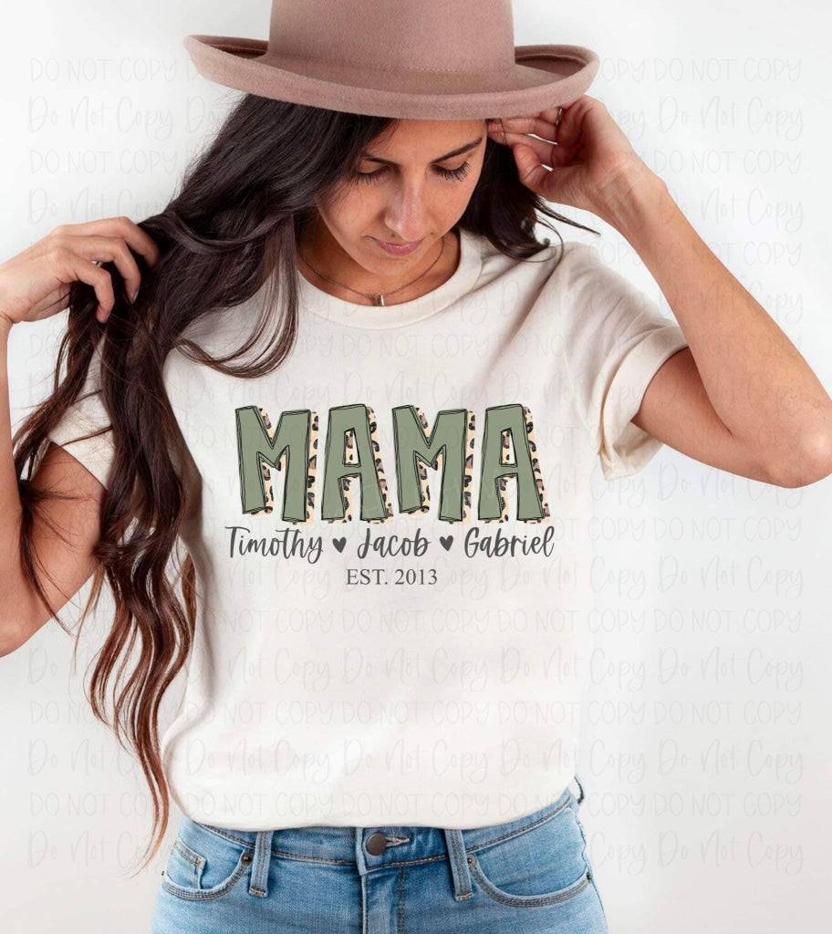 Mama Green with Names and Year – shopollieandco