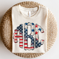 American Flag with Stars Monogram Youth Shirt
